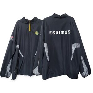 Reebok Mens Edmonton Eskimos 2XL CFL Side Line pullover windbreaker jacket